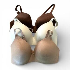 3 Pack Rene Rofe Women's 36D Bras Wire-free Lightly Padded Bras new without tags